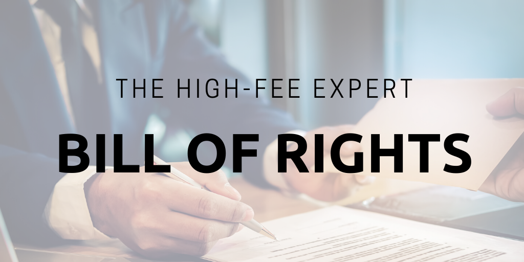 The HighFee Expert Bill of Rights CSuite Network Advisors