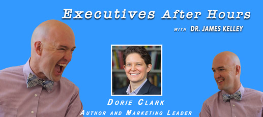 Dorie Clark- Author, Marketing Leader, an apartment that overlooks a Trump Building