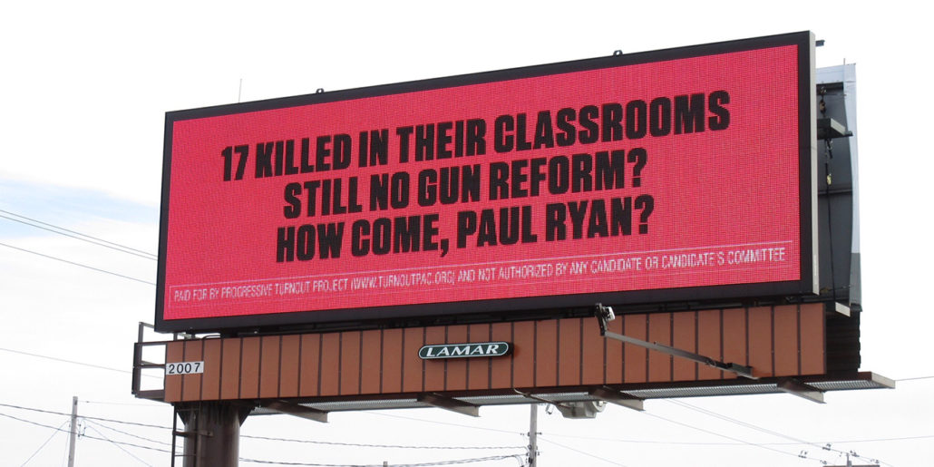 Group Launches ‘3 Billboards’-Inspired Ads Calling Out Paul Ryan After Parkland School Shooting