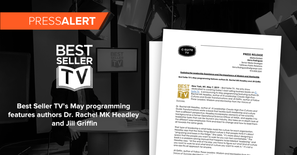 Best Seller TV’s May programming features authors Dr. Rachel MK Headley and Jill Griffin